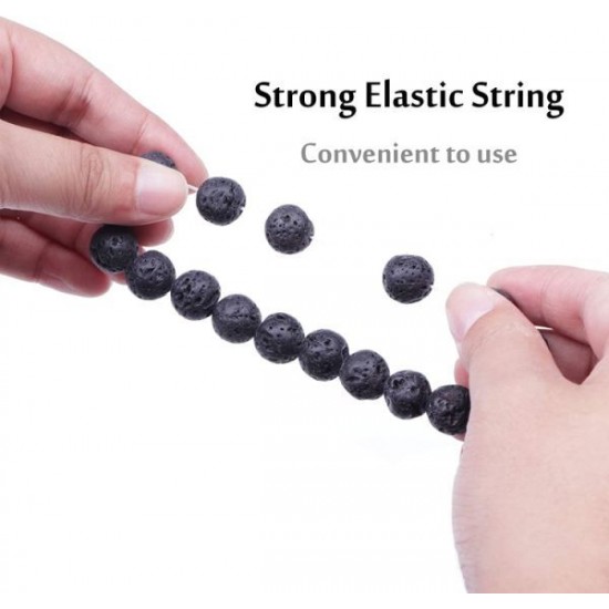 10Pcs Lava Bead Bracelets For Men Women Natural Stone Essential Oil Diffuser Yoga Bracelet Elastic Adjustable Braided Rope 10Pcs Lava Bead Bracelets For Men Women Natural Stone Essential Oil Diffuser Yoga Bracelet Elastic Adjustable Braided Rope